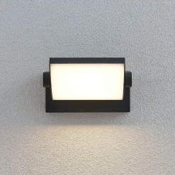 Lindby LED-ulkoseinälamppu Sherin, antrasiitti, kääntyvä