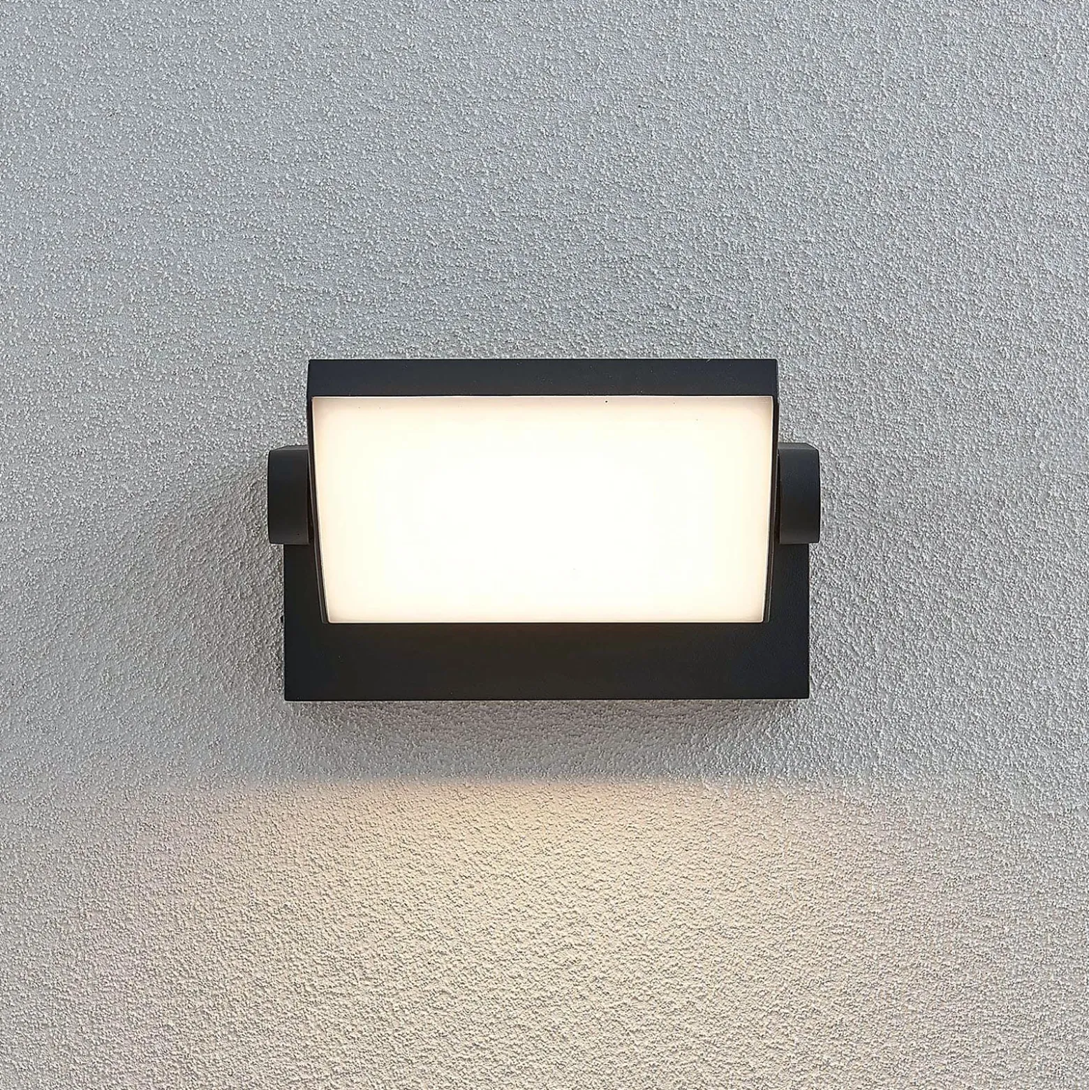 Lindby LED-ulkoseinälamppu Sherin, antrasiitti, kääntyvä