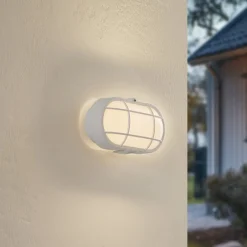 Lindby LED-ulkoseinävalaisin Alisha, valkoinen, muovi, IP54