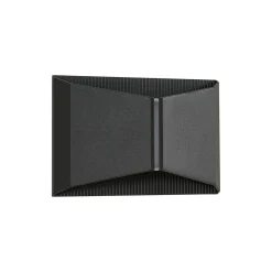 Lindby LED-ulkoseinävalaisin Anlira, musta, Up & down, IP65