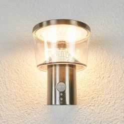 Lindby LED-ulkoseinävalaisin Antje, liiketunnistin, IP44