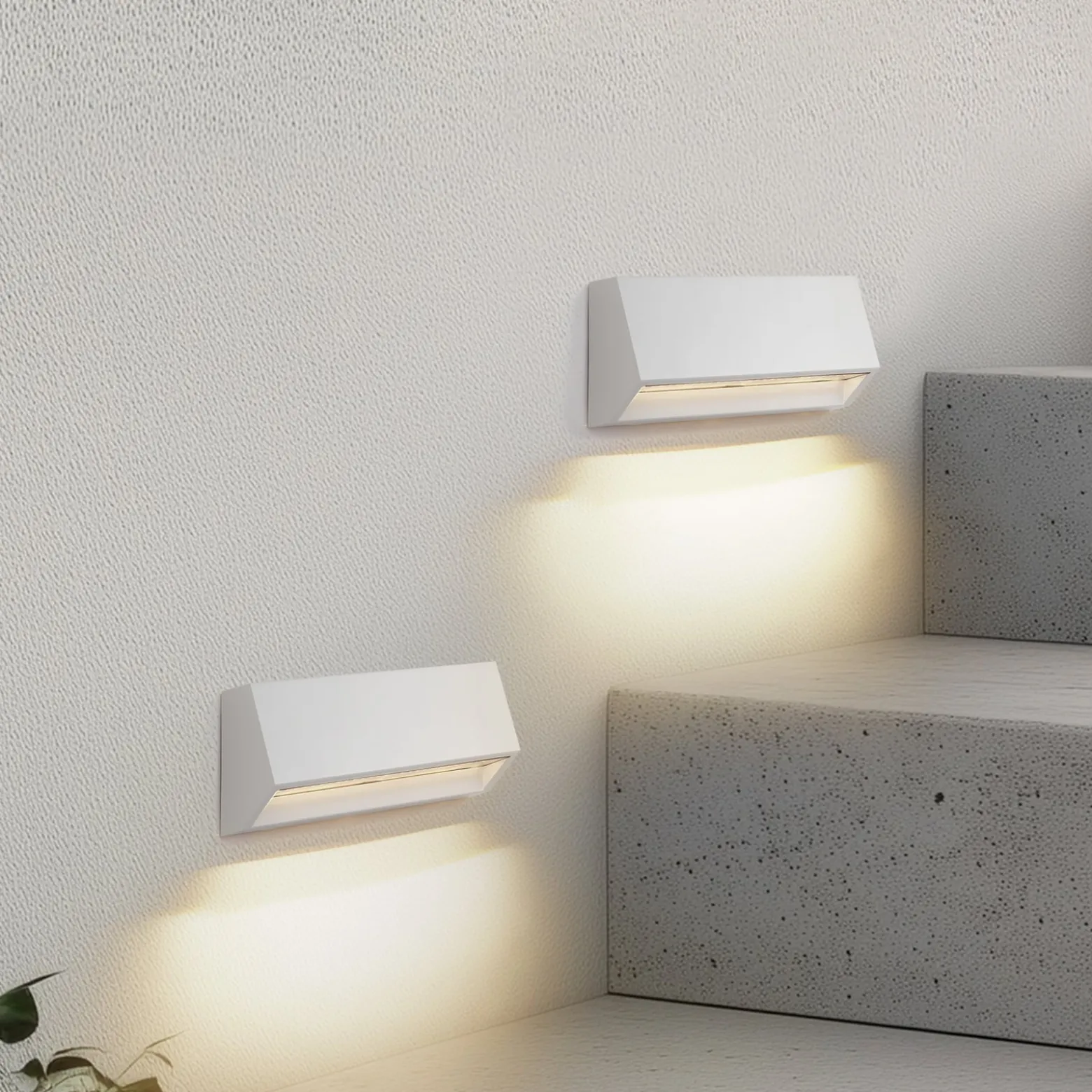Lindby LED-ulkoseinävalaisin Appeso, leveys 22 cm, 2 kpl:n sarja
