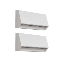 Lindby LED-ulkoseinävalaisin Appeso, leveys 22 cm, 2 kpl:n sarja