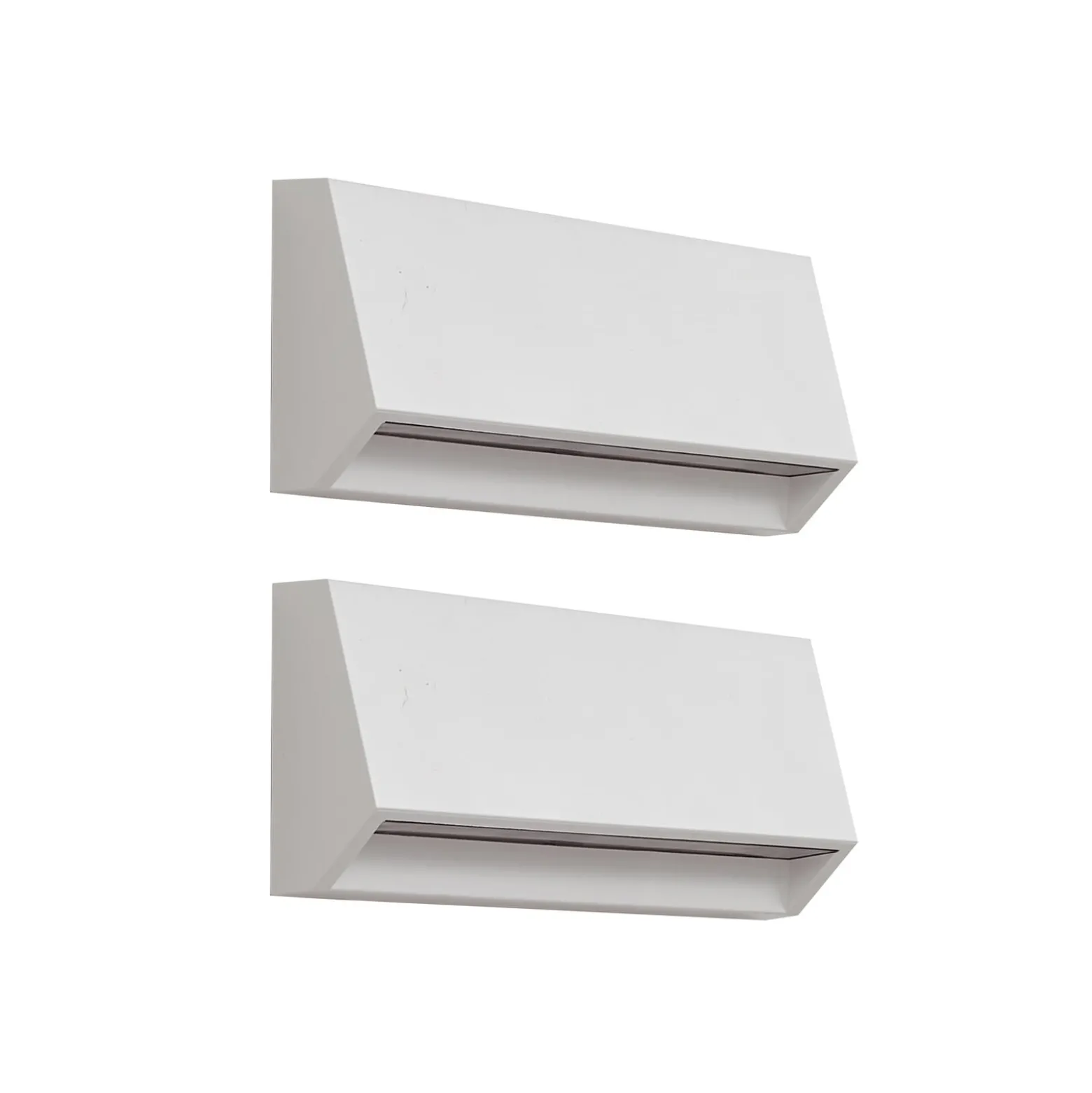 Lindby LED-ulkoseinävalaisin Appeso, leveys 22 cm, 2 kpl:n sarja