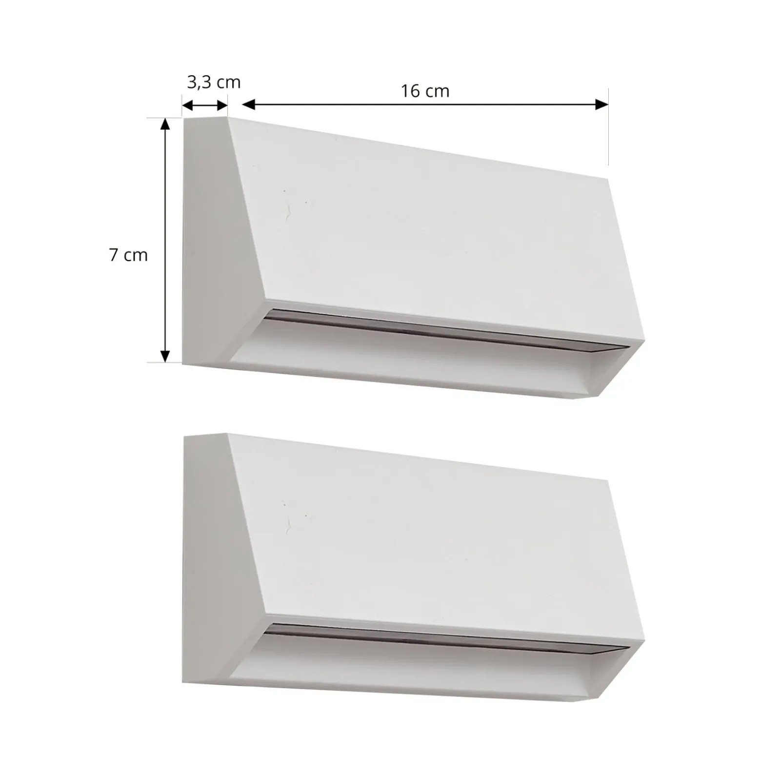 Lindby LED-ulkoseinävalaisin Appeso, leveys 22 cm, 2 kpl:n sarja