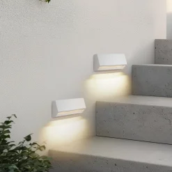 Lindby LED-ulkoseinävalaisin Appeso, leveys 22 cm, 2 kpl:n sarja