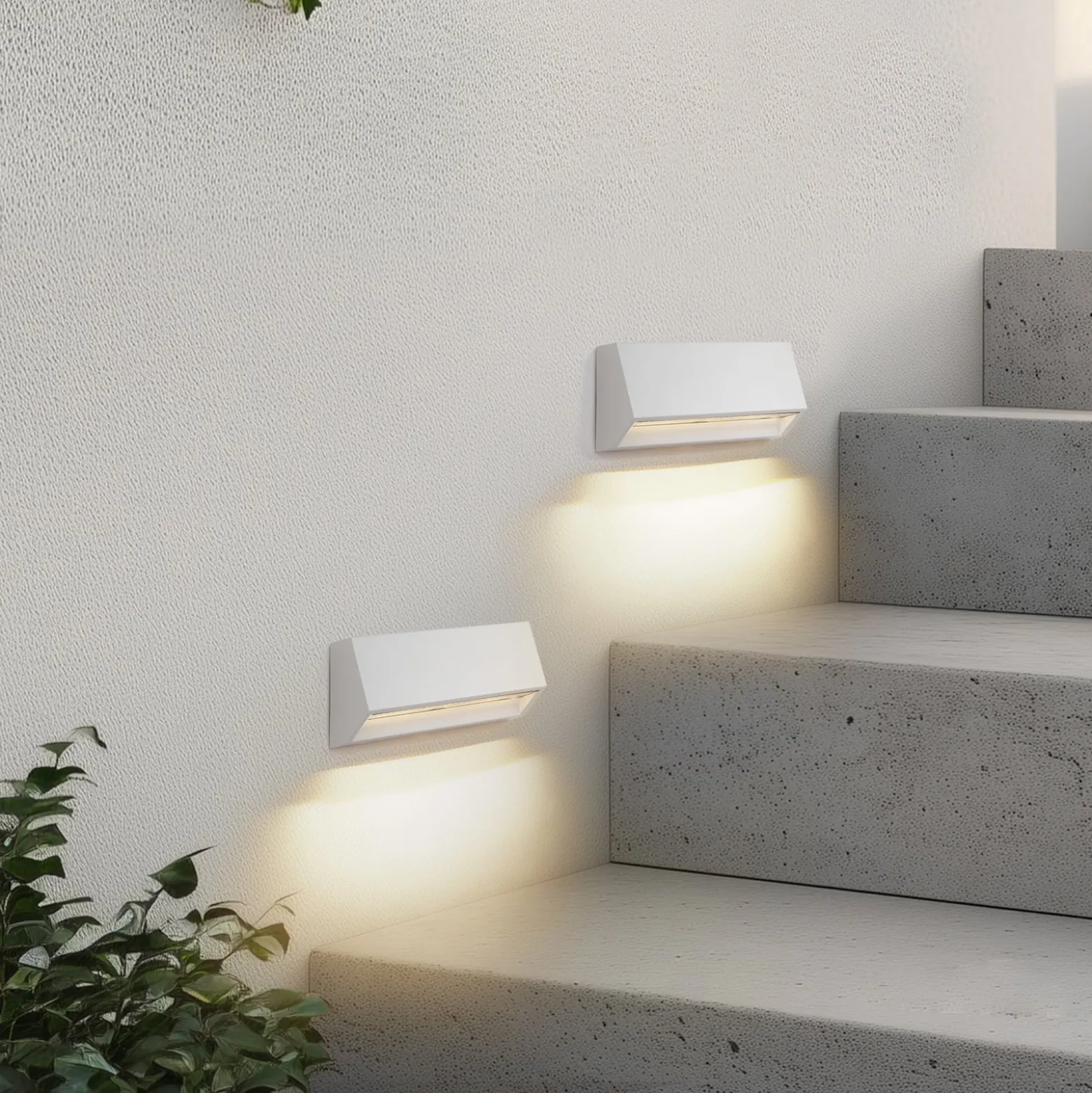 Lindby LED-ulkoseinävalaisin Appeso, leveys 22 cm, 2 kpl:n sarja
