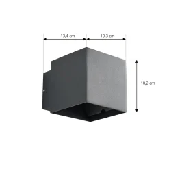 Lindby LED-ulkoseinävalaisin Esani, antrasiitti, ylös/alas, IP54
