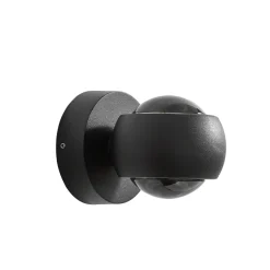 Lindby LED-ulkoseinävalaisin Focra, musta, 2-lamppuinen, CCT, IP54