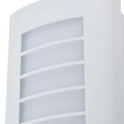 Lindby LED-ulkoseinävalaisin Ismael, valkoinen, alumiini, korkeus 26,8 cm