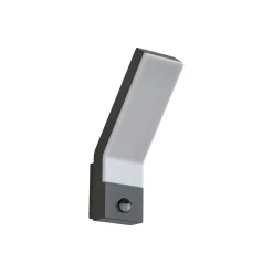 Lindby LED-ulkoseinävalaisin Korvik, 26 cm, antrasiitti, anturi