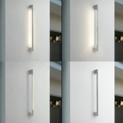 Lindby LED-ulkoseinävalaisin Neano, 90 cm, kiviharmaa, IP54