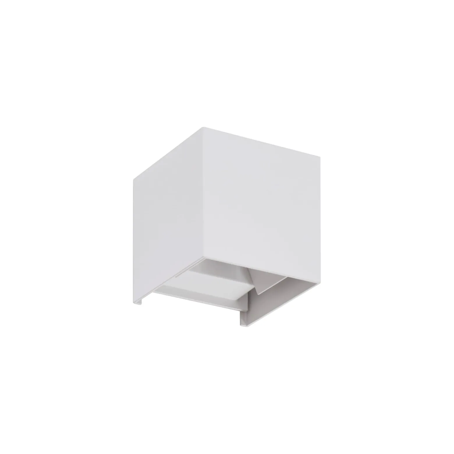 Lindby LED-ulkoseinävalaisin Nivar, kulmikas, valkoinen, 10 cm, IP54