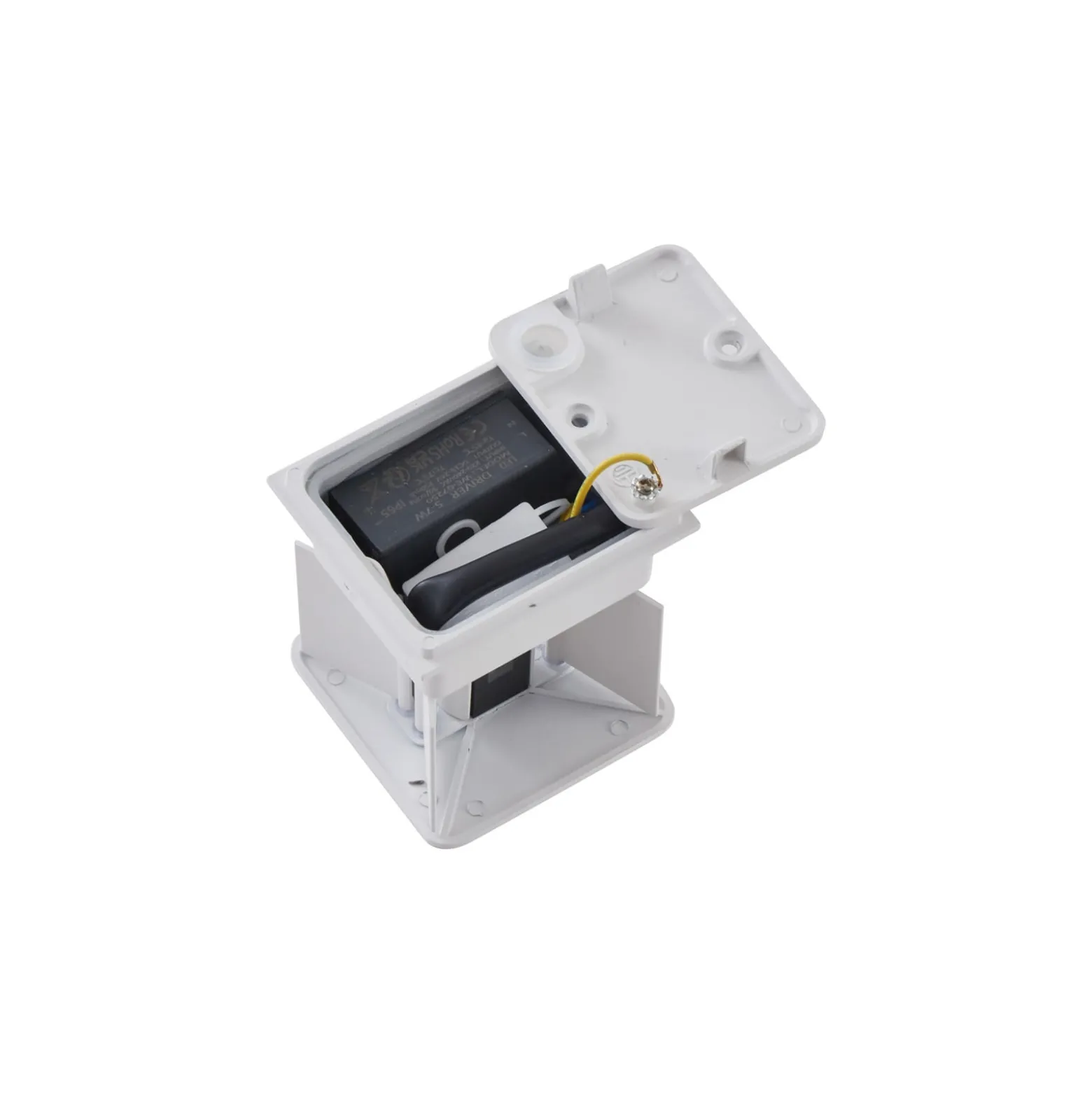 Lindby LED-ulkoseinävalaisin Nivar, kulmikas, valkoinen, 10 cm, IP54