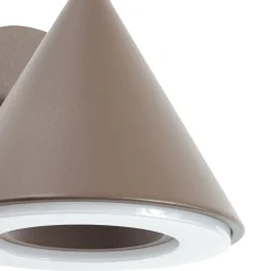 Lindby LED-ulkoseinävalaisin Soran, ruskea, metalli, IP44
