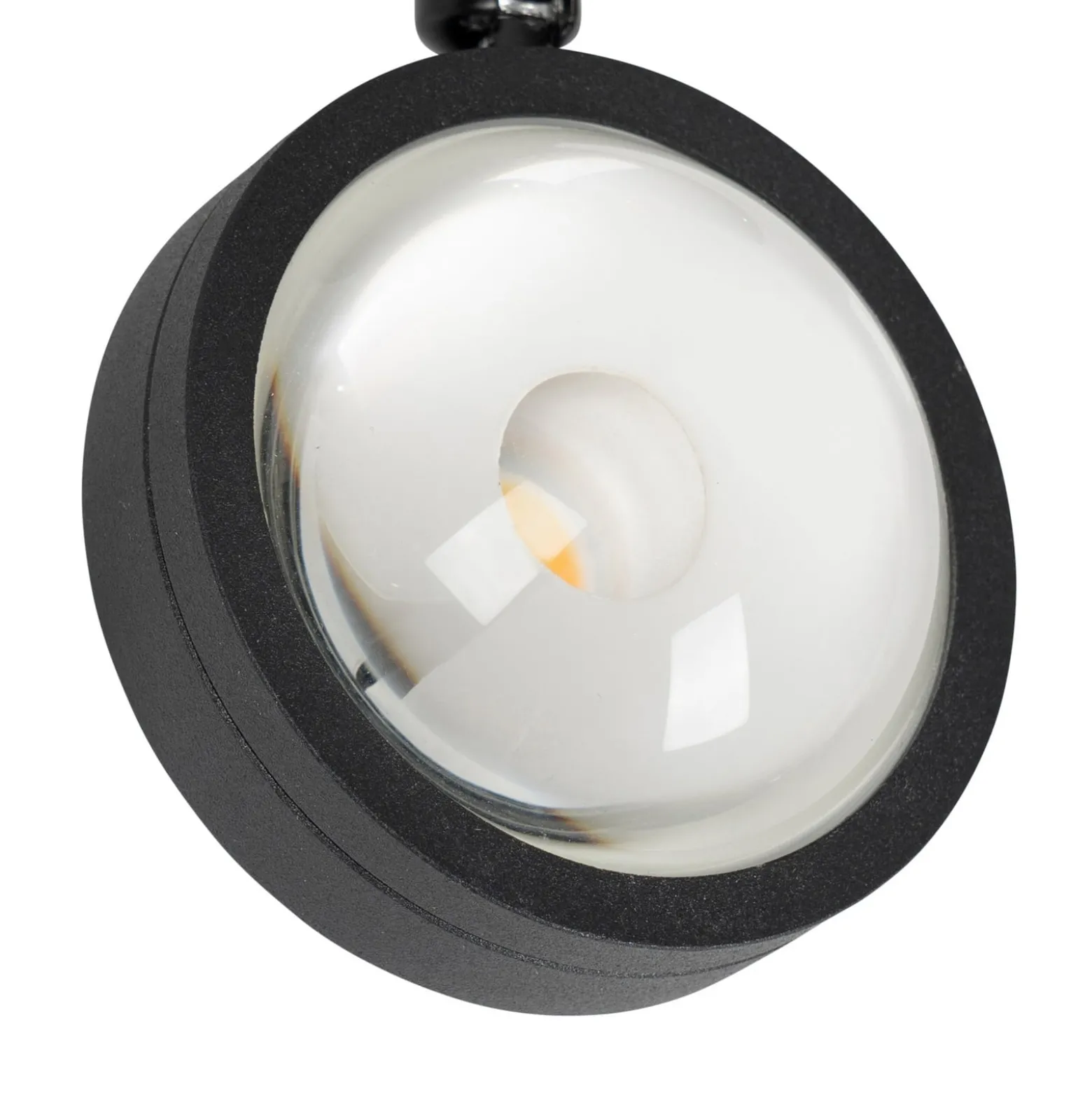 Lindby LED-valonheitin 48 V Lumaro, musta, Ø 7,3 cm, alumiini, himmennettävä