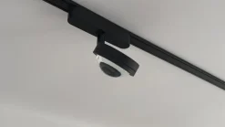 Lindby LED-valonheitin 48 V Lumaro, musta, Ø 7,3 cm, alumiini, himmennettävä