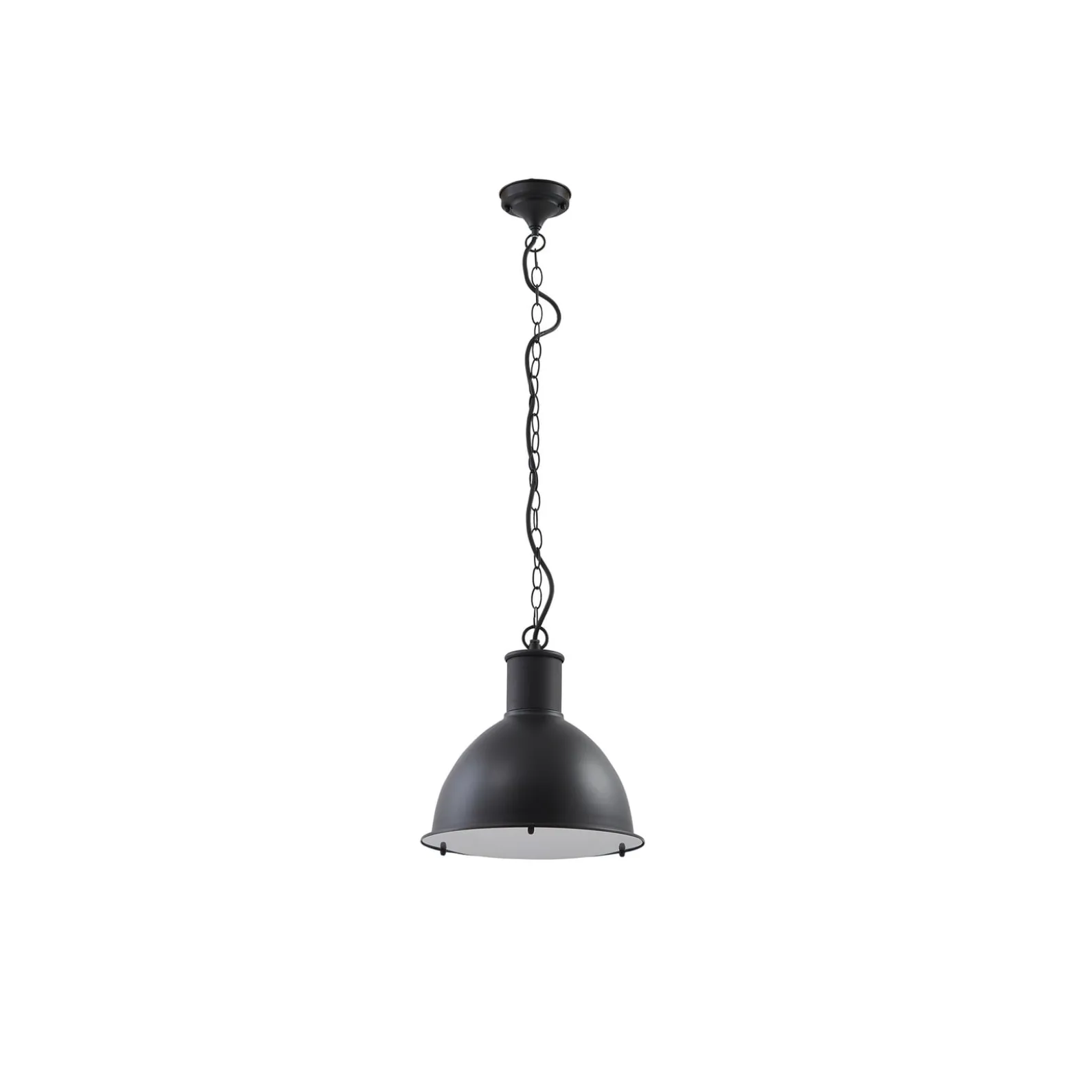 Lindby Luciane -ulkoriippuvalaisin, musta, alumiini, Ø 31,8 cm
