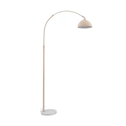 Lindby maavalaisin Tonka, beige, metalli/marmori, 185 cm, E27