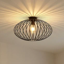Lindby Maivi kattovalaisin, musta, 50 cm, rauta, häkki