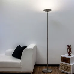 Lindby Malea LED-lattiavalo, nikkelivärinen, himmennettävä, 180 cm