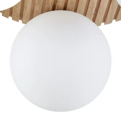 Lindby Mori -kattovalaisin, Ø34 cm, G9, luonnonväri/valkoinen, puu/lasi