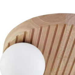 Lindby Mori -kattovalaisin, Ø34 cm, G9, luonnonväri/valkoinen, puu/lasi