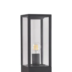 Lindby Peldar -pollarivalaisin, antrasiitti/kirkas, korkeus 40 cm, lasi