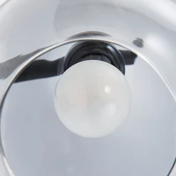 Lindby Pendura seinävalaisin, Ø 15 cm, musta, lasi