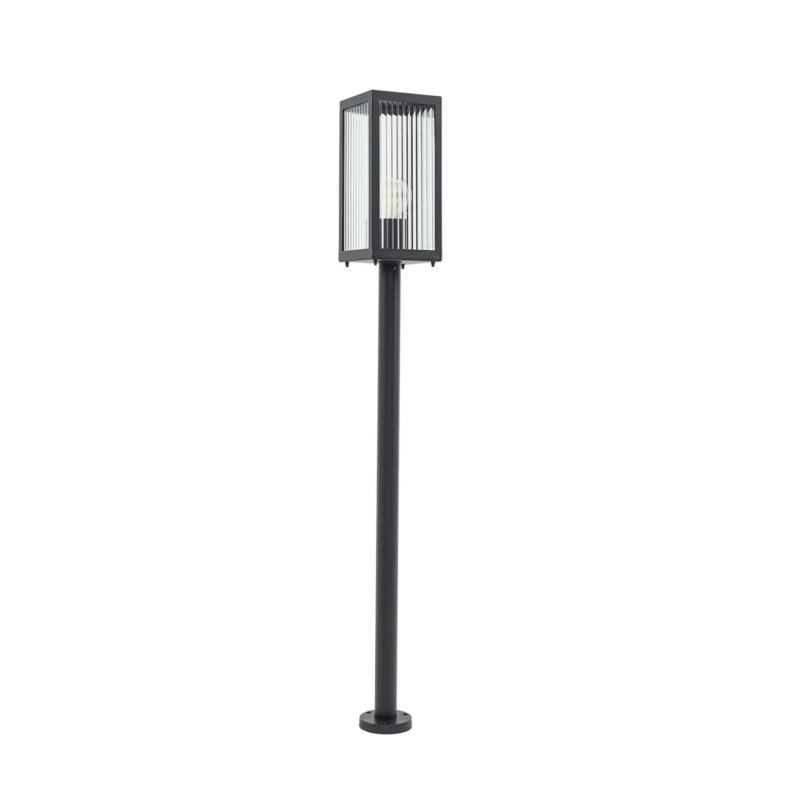 Lindby pylväsvalaisin Bolgar, musta, metalli, lasi, 15 cm