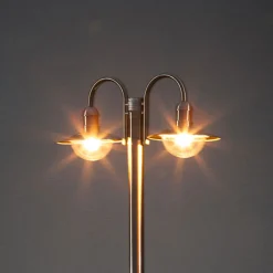Lindby pylväsvalaisin Damion, 200 cm, 2-valoinen, E27, IP44