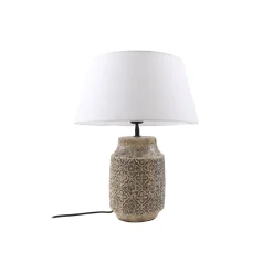 Lindby pöytävalaisin Aelith, Ø 40 cm, ruskea, keramiikka, E27