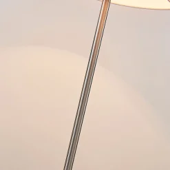 Lindby pöytävalaisin Annatina, valkoinen, nikkeli, korkeus 48 cm, tekstiili