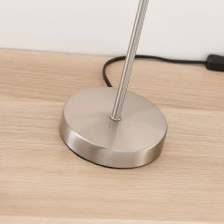 Lindby pöytävalaisin Annatina, valkoinen, nikkeli, korkeus 48 cm, tekstiili