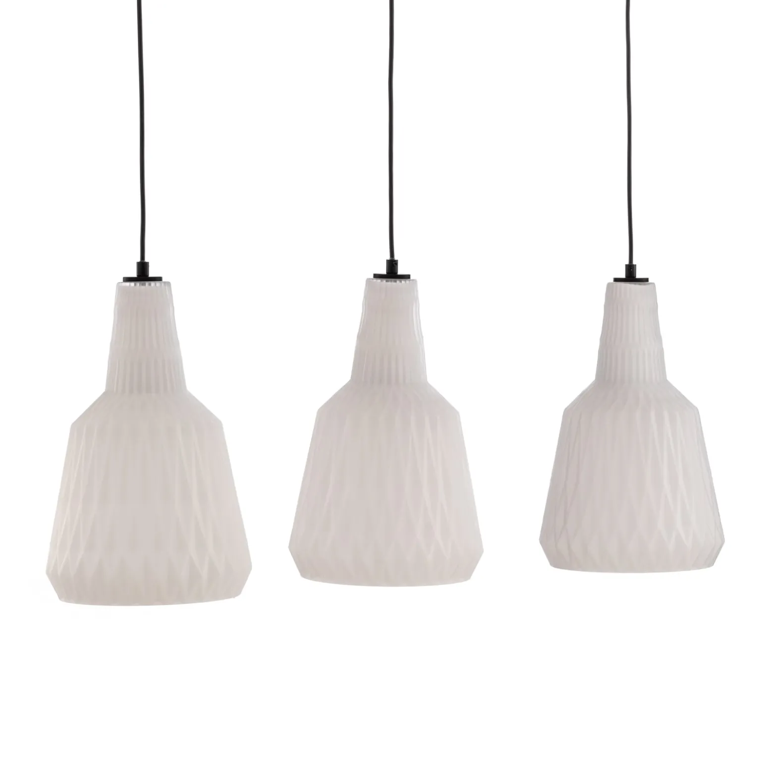 Lindby Riippuvalaisin Belarion, opaali, 3-valo, lasi, Ø 23 cm