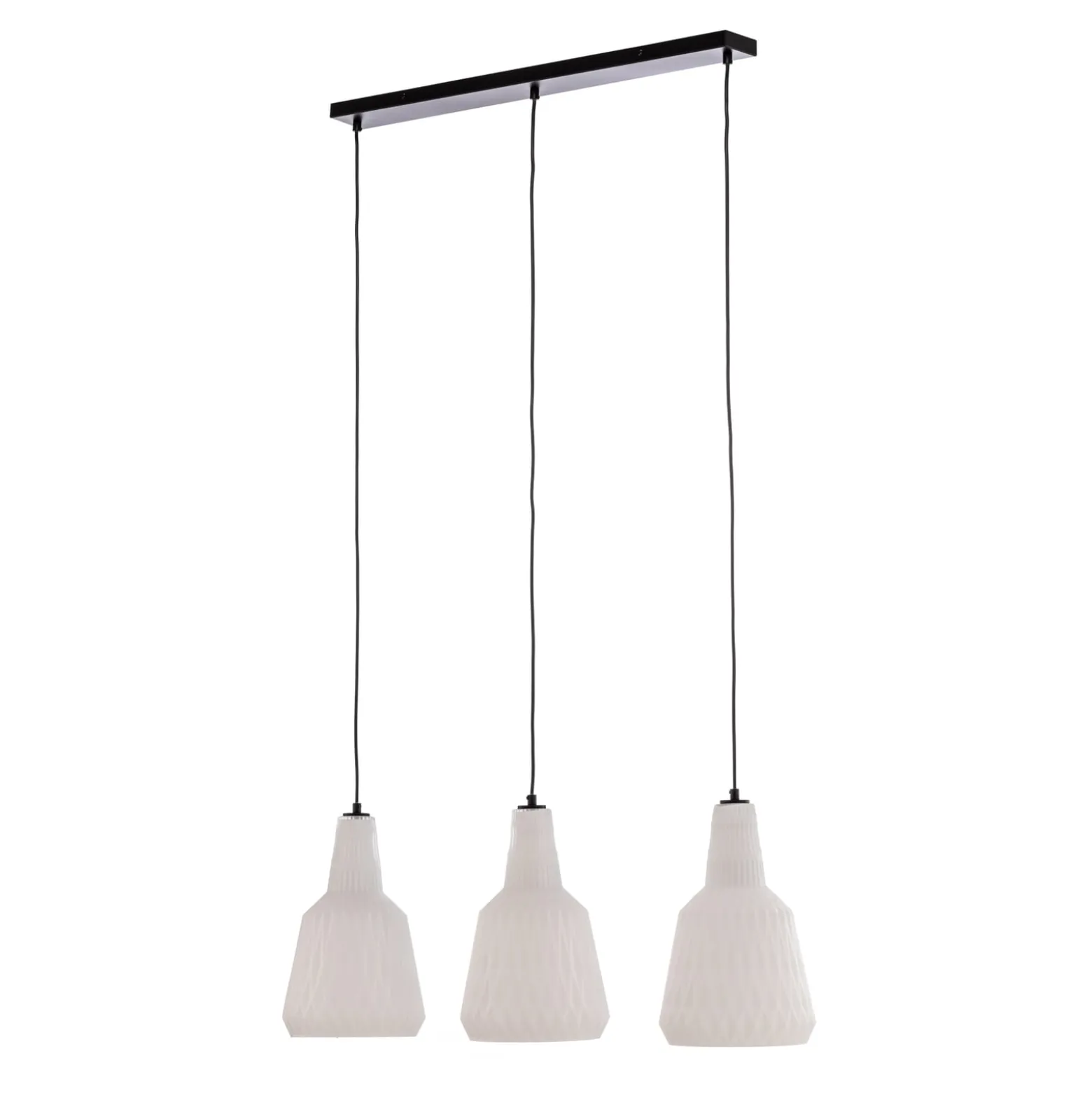 Lindby Riippuvalaisin Belarion, opaali, 3-valo, lasi, Ø 23 cm