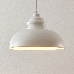 Lindby Riippuvalaisin Cliona, valkoinen, metalli, Ø 31 cm, E27
