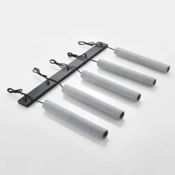 Lindby-riippuvalaisin Concretto, 100 cm, harmaa, 5-valo, betoni