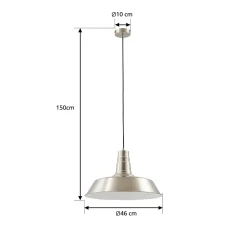 Lindby riippuvalaisin Laylan, nikkeli/valkoinen, Ø 46 cm, metallia