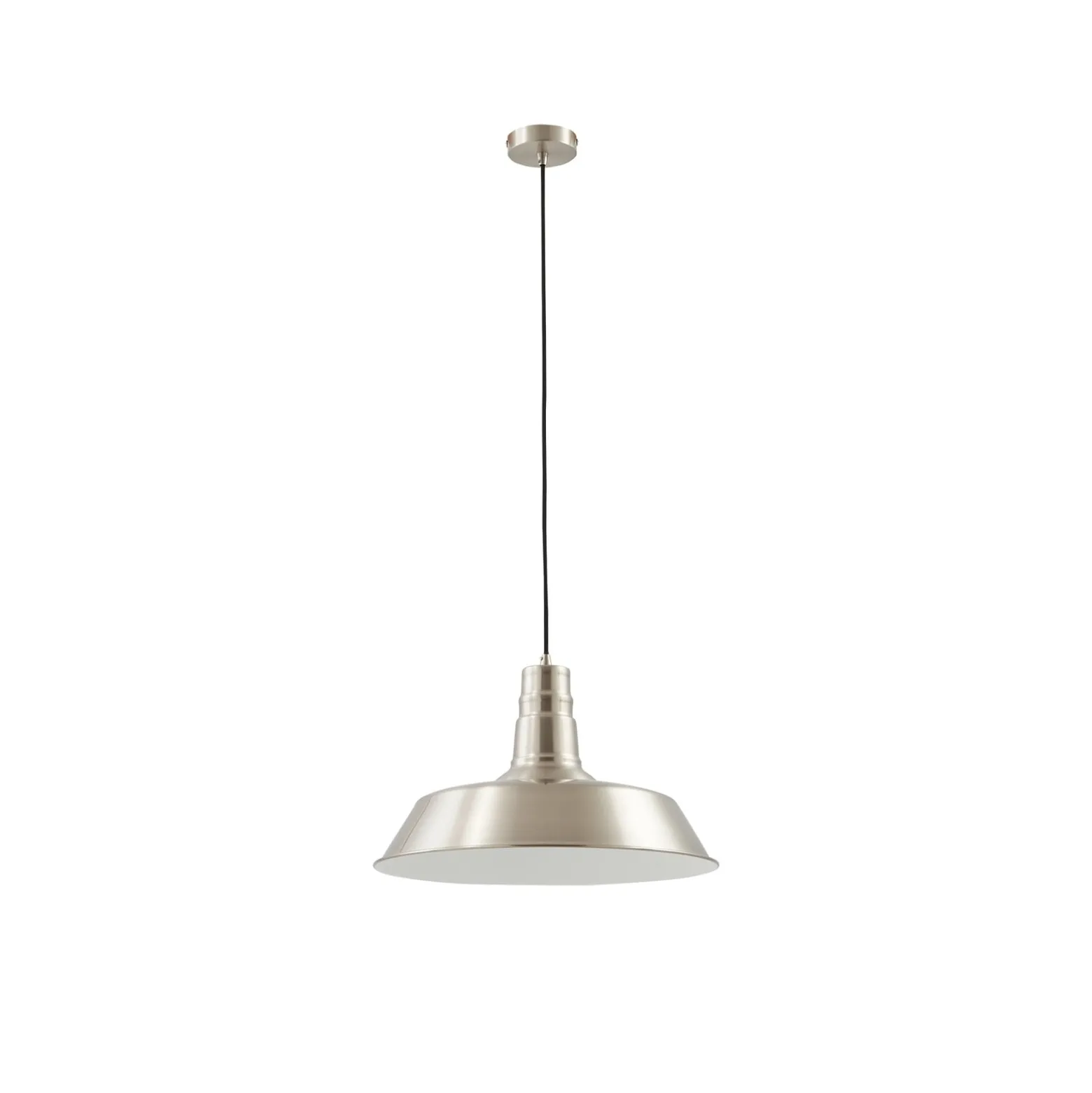 Lindby riippuvalaisin Laylan, nikkeli/valkoinen, Ø 46 cm, metallia