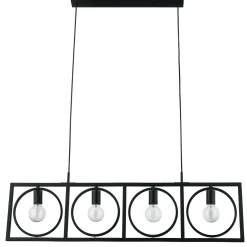 Lindby riippuvalaisin Mateja, musta, metalli, 112 cm, 4-valo.
