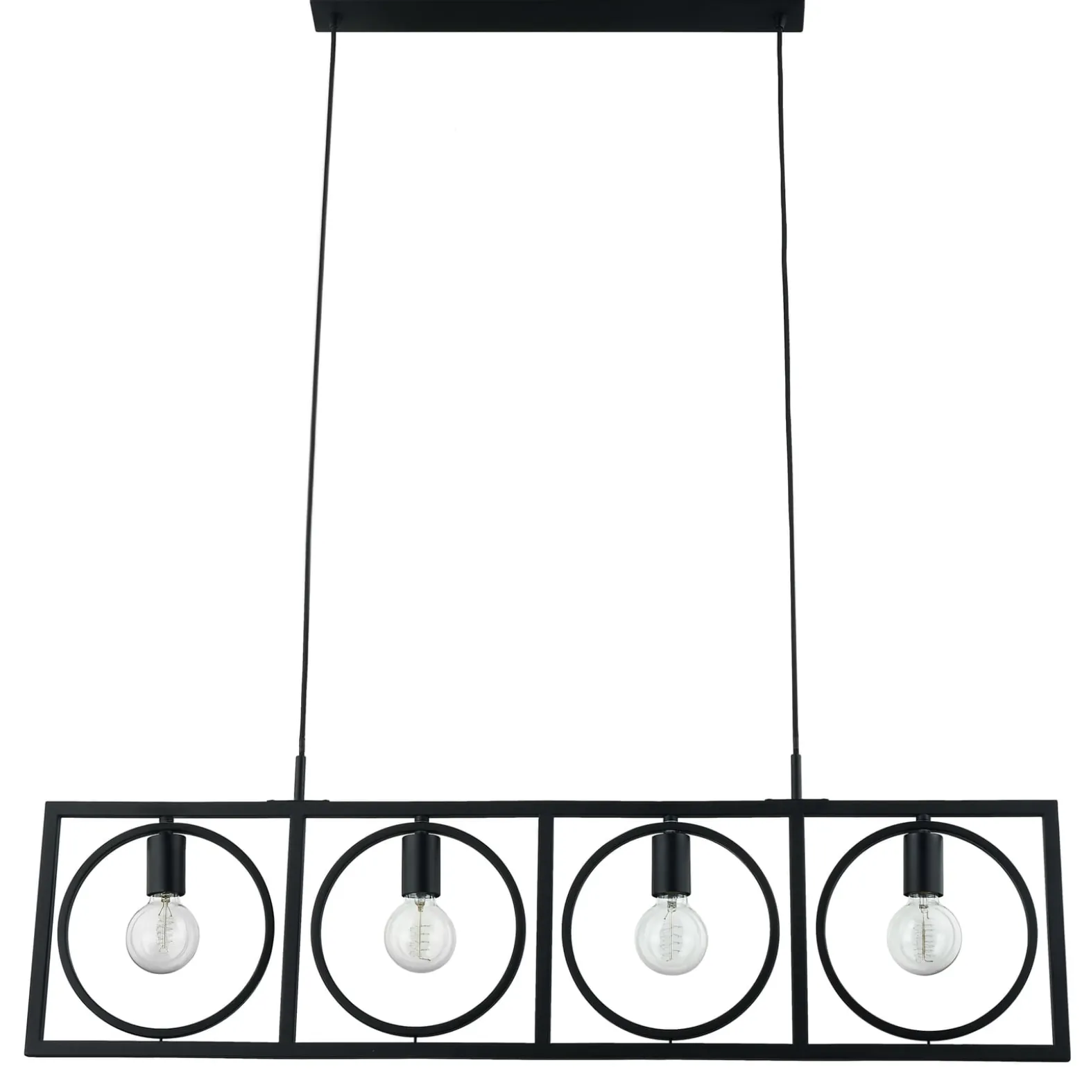 Lindby riippuvalaisin Mateja, musta, metalli, 112 cm, 4-valo.