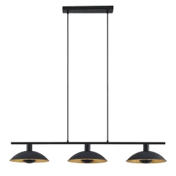 Lindby riippuvalaisin Narisara, 118cm, E14, 3-valo, musta-kultainen