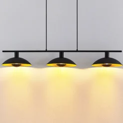 Lindby riippuvalaisin Narisara, 118cm, E14, 3-valo, musta-kultainen