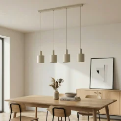 Lindby riippuvalaisin Ovelia, beige, 4-valo, metalli, E27