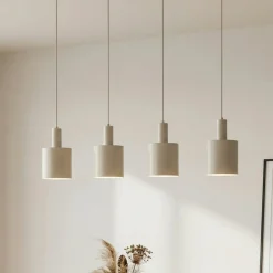 Lindby riippuvalaisin Ovelia, beige, 4-valo, metalli, E27