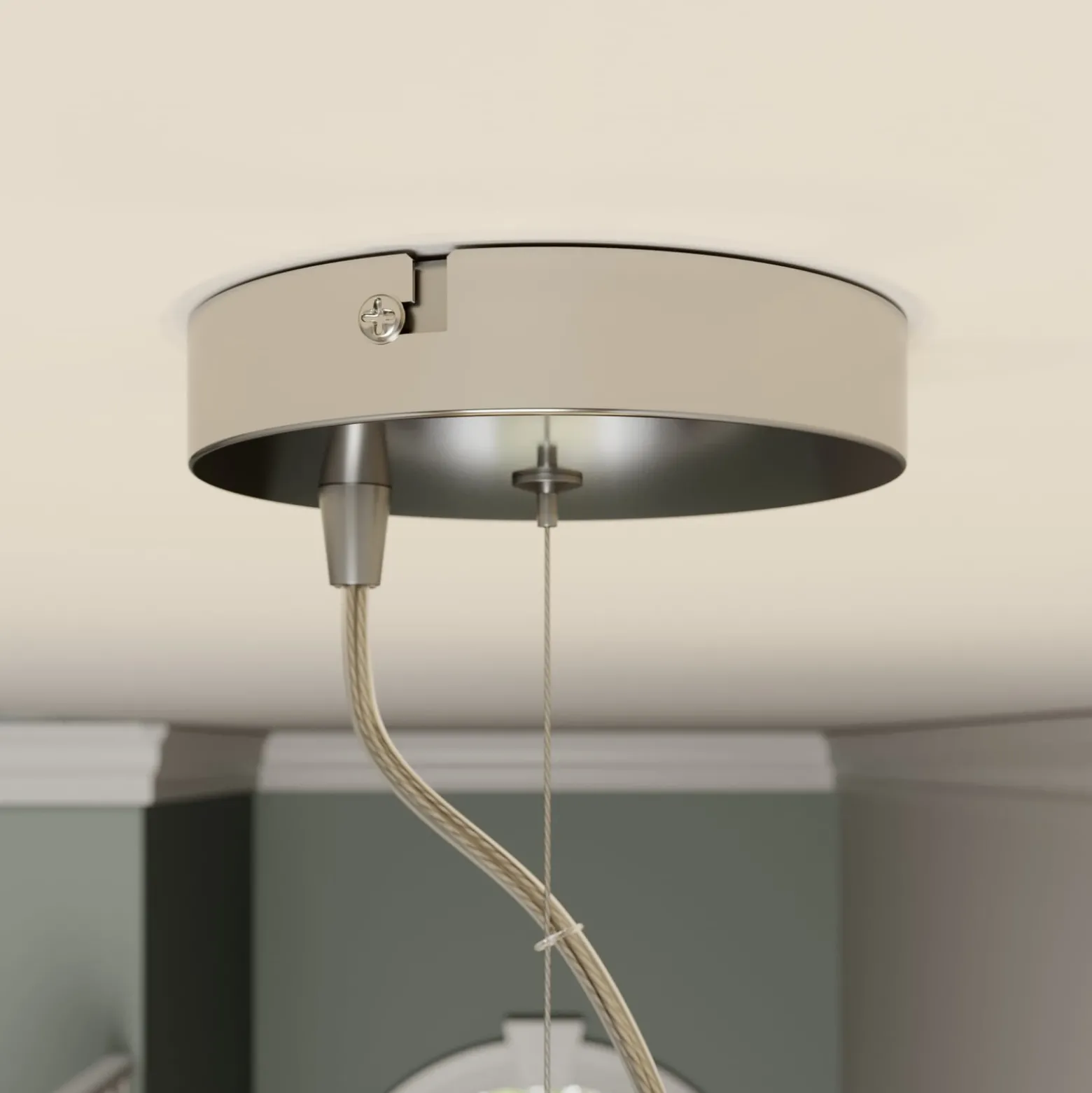 Lindby Riippuvalaisin Pikka, valkoinen, tekstiili, Ø 50 cm, E27