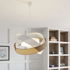 Lindby riippuvalaisin Simaria, ruskea/harmaa/valkoinen, Ø 60 cm, E27