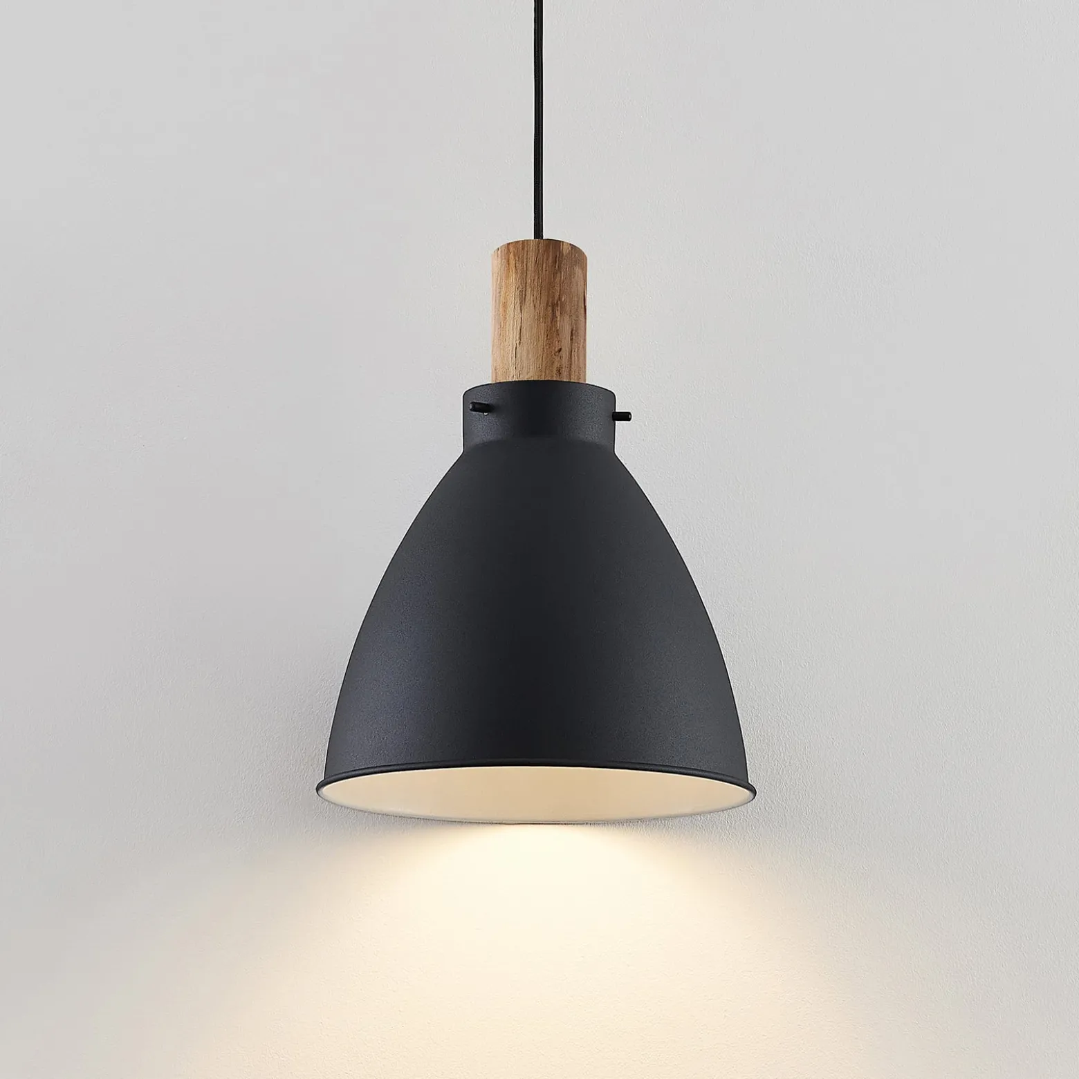 Lindby riippuvalaisin Trebale, E27, Ø 28 cm, musta, metalli