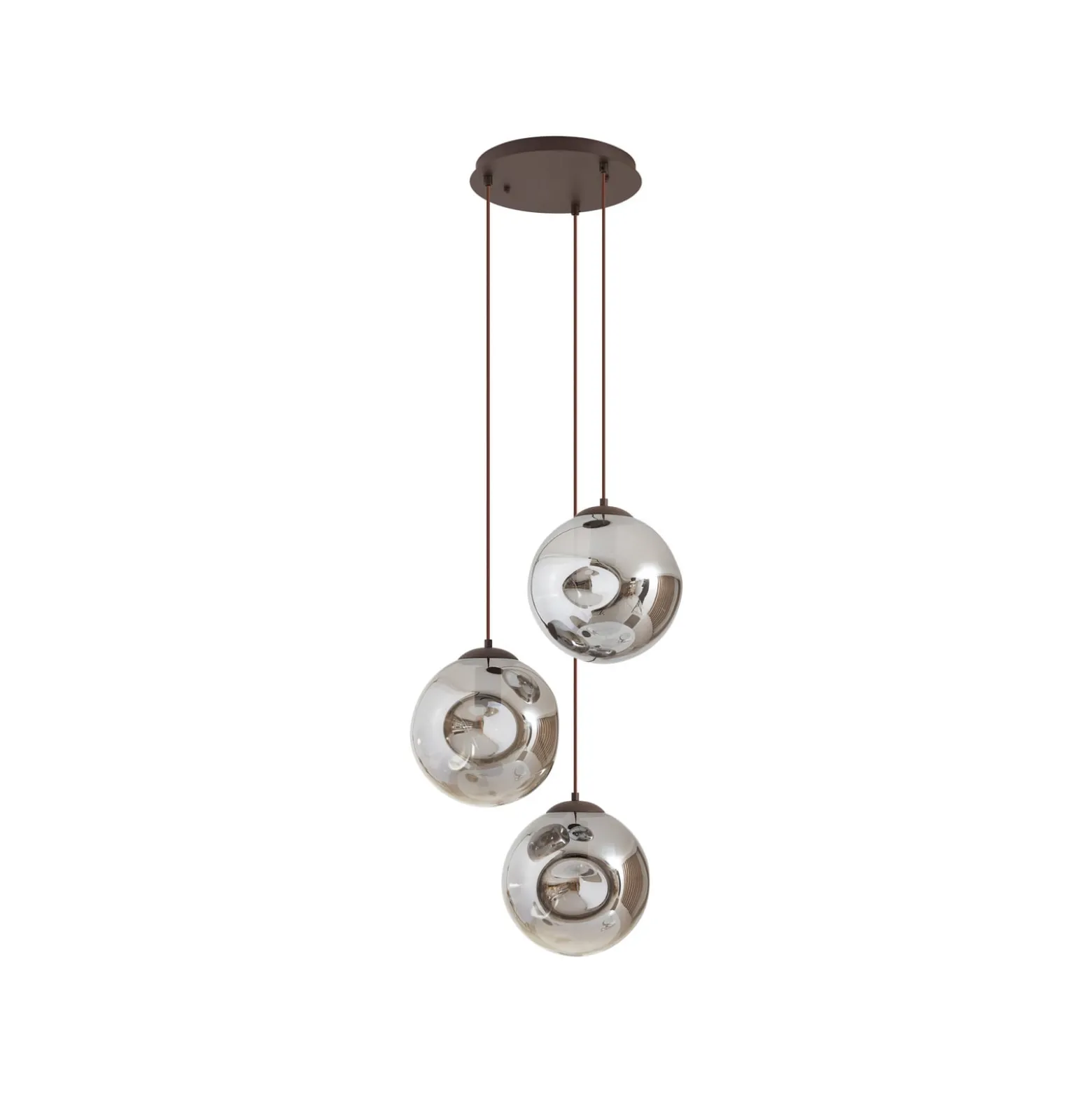 Lindby Riippuvalaisin Valentina, E27, Ø 49 cm, savunharmaa, lasi